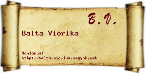 Balta Viorika névjegykártya